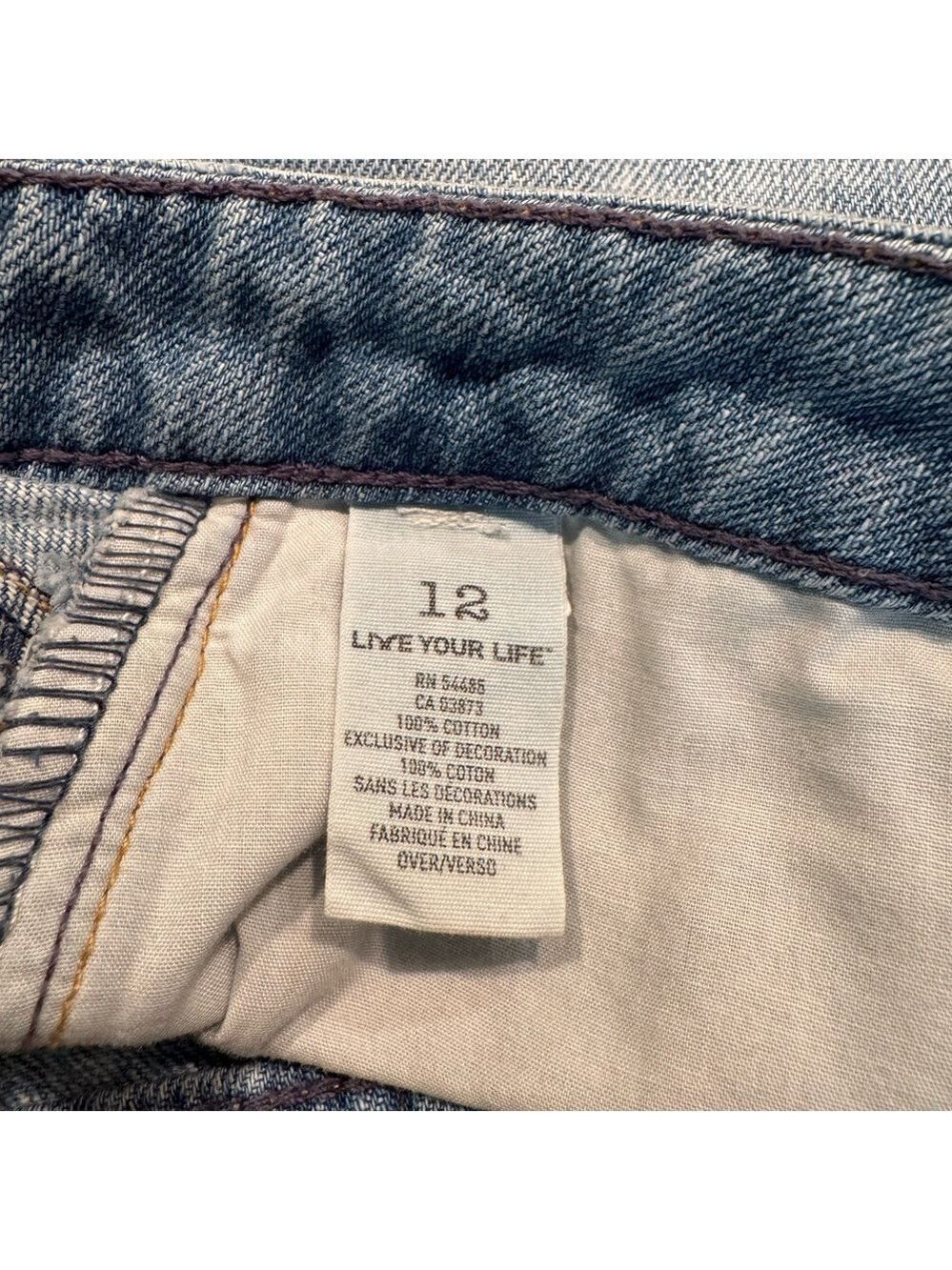 American Eagle Distressed Denim Mini Skirt - Picture 8 of 9